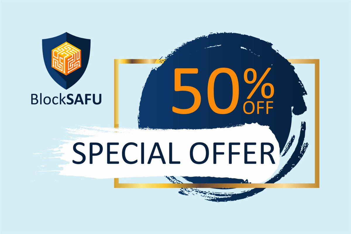 BlockSAFU (@blocksafu) on Twitter photo SPECIAL OFFER!!
All of our services are currently 50% off. For those of you who will presale on Pinksale, you will get a badge because we have officially partnered with <a href="/pinkecosystem/">PinkSale (Pink Ecosystem)</a>
#cryptocurrecy #BlockSAFU #BSC #BITCOIN #Bscgem #PinkSale #1000xgem #CG #CMC #StreetPunks #NFT SPECIAL OFFER!!
All of our services are currently 50% off. For those of you who will presale on Pinksale, you will get a badge because we have officially partnered with <a href="/pinkecosystem/">PinkSale (Pink Ecosystem)</a>
#cryptocurrecy #BlockSAFU #BSC #BITCOIN #Bscgem #PinkSale #1000xgem #CG #CMC #StreetPunks #NFT