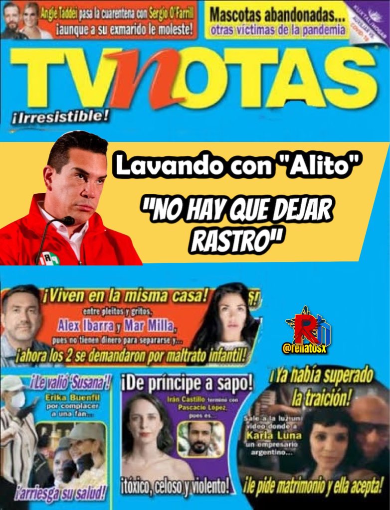 renatosx's tweet photo. En la nueva portada de TVNotas, Alito Moreno. https://t.co/mePM55DqjZ