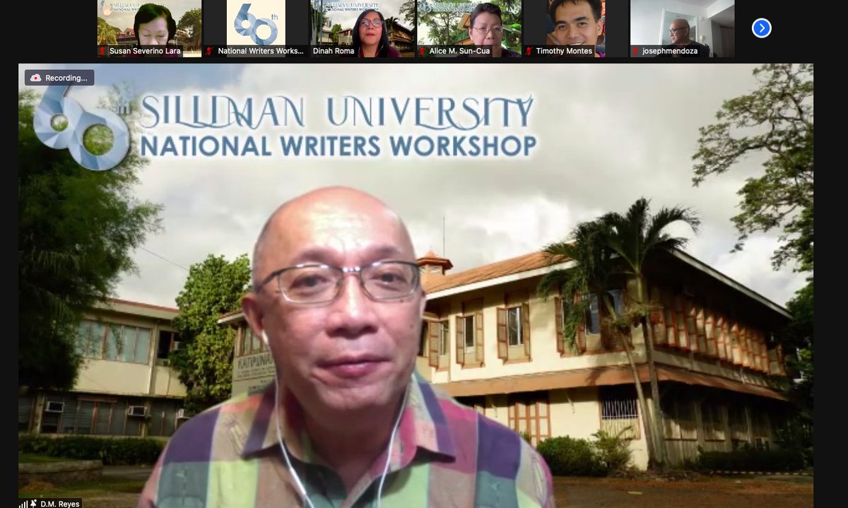 silliman_u's tweet photo. LOOK: The 60th  Silliman University National Writers Workshop (SUNWW) opened with a virtual ceremony, June 27, 2022 via Zoom.

Read more about the 60th SUNWW: https://t.co/k9Sbu0Slkp https://t.co/288TqRedGT