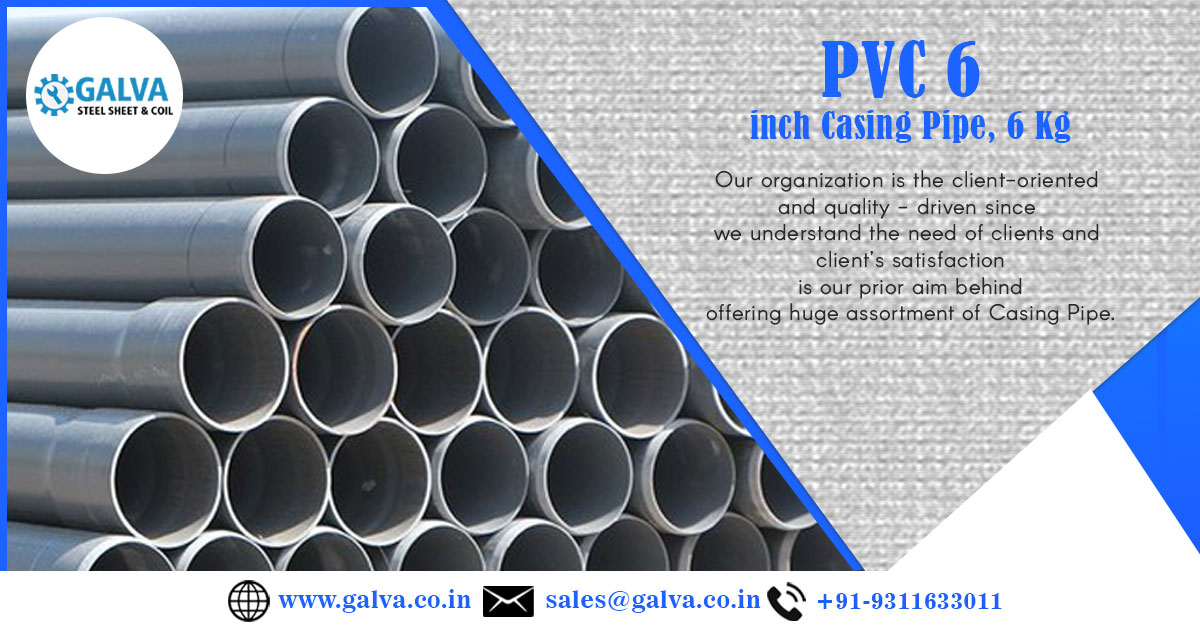SteelGalva's tweet image. Buy Best quality PVC6 inch Casing pipe, 6kg from galva.co.in. Since we understand the need of clients and clients satisfaction is our prior aim behind offering huge assortment of casing pipe. Buy Now: rb.gy/f1kwx8  #PVC6 #CasingPipe #Galvasteelsheet