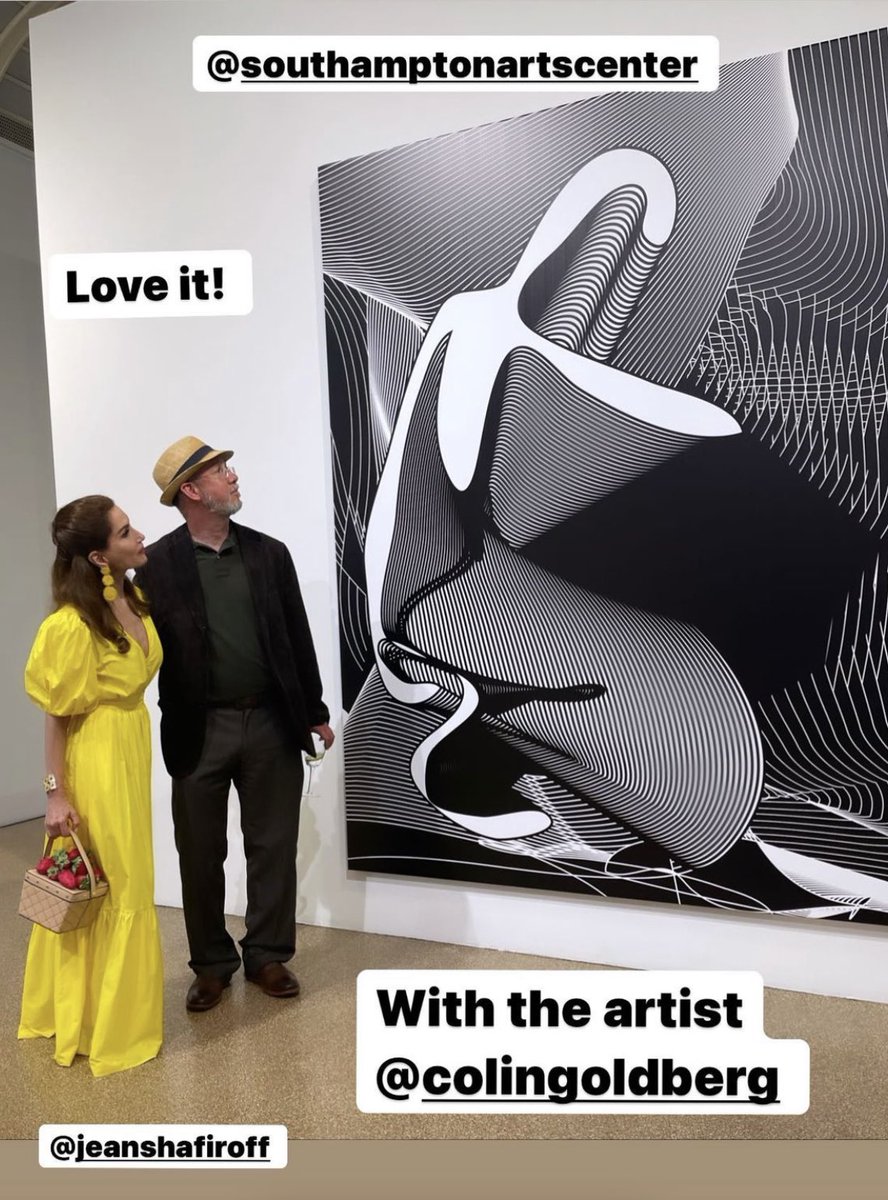 colingoldberg's tweet photo. Great to meet @JeanShafiroff at @SouthamptonCtr Summer Soirée last weekend ~ enjoying #Techpressionism : Digital &amp; Beyond https://t.co/VHhGIJteu9