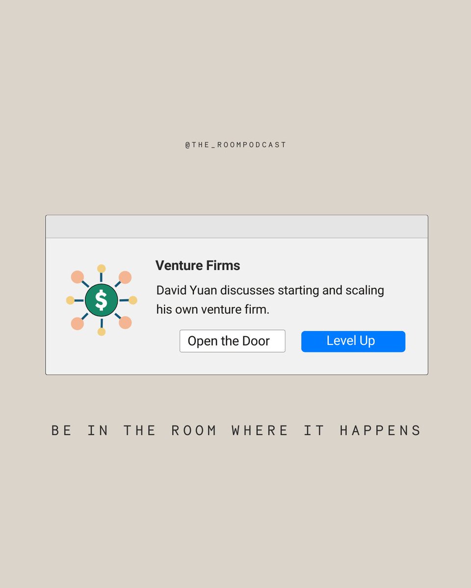 The_RoomPodcast's tweet image. In this special edition of @The_RoomPodcast ,  @MadsMcIlwain chats with David Yuan, founder and #generalpartner of @tidemarkcap.

podcasts.apple.com/us/podcast/s6e…

He explains how they take a differentiated approach to helping their portfolio companies grow up instead of sell out!
