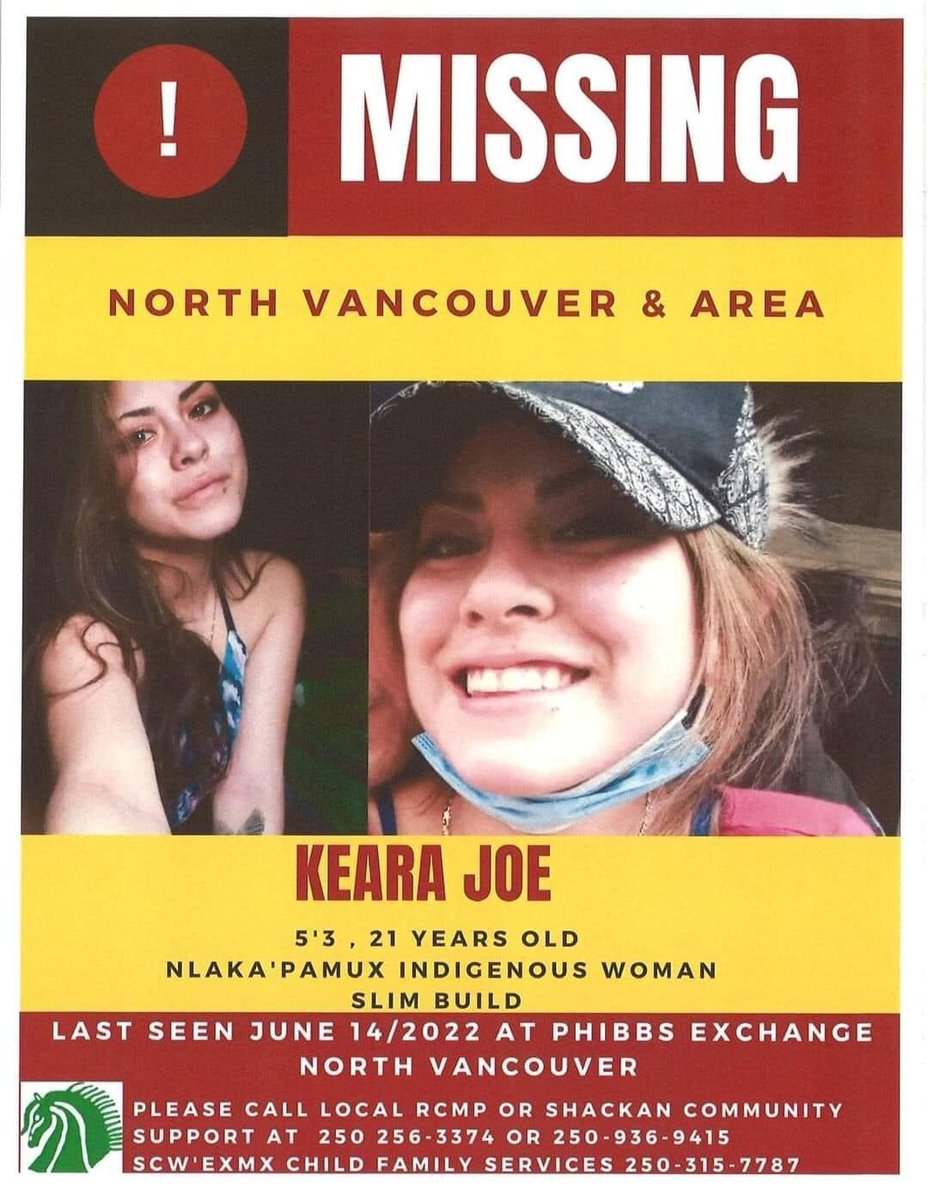 Missing - Keara Joe, 5’3”, First Nation, 21 years old
