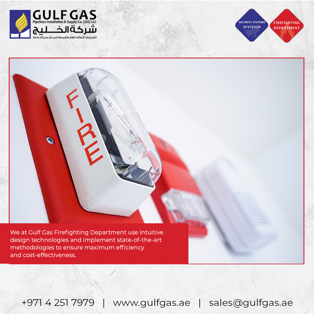 We at Gulf Gas Firefighting Department use intuitive design technologies and implement state-of-the-art methodologies to ensure maximum efficiency and cost-effectiveness.

Call: 04 251 7979
Email: sales@gulfgas.ae
Visit: gulfgas.ae

#gulfgas #firefightingsystem