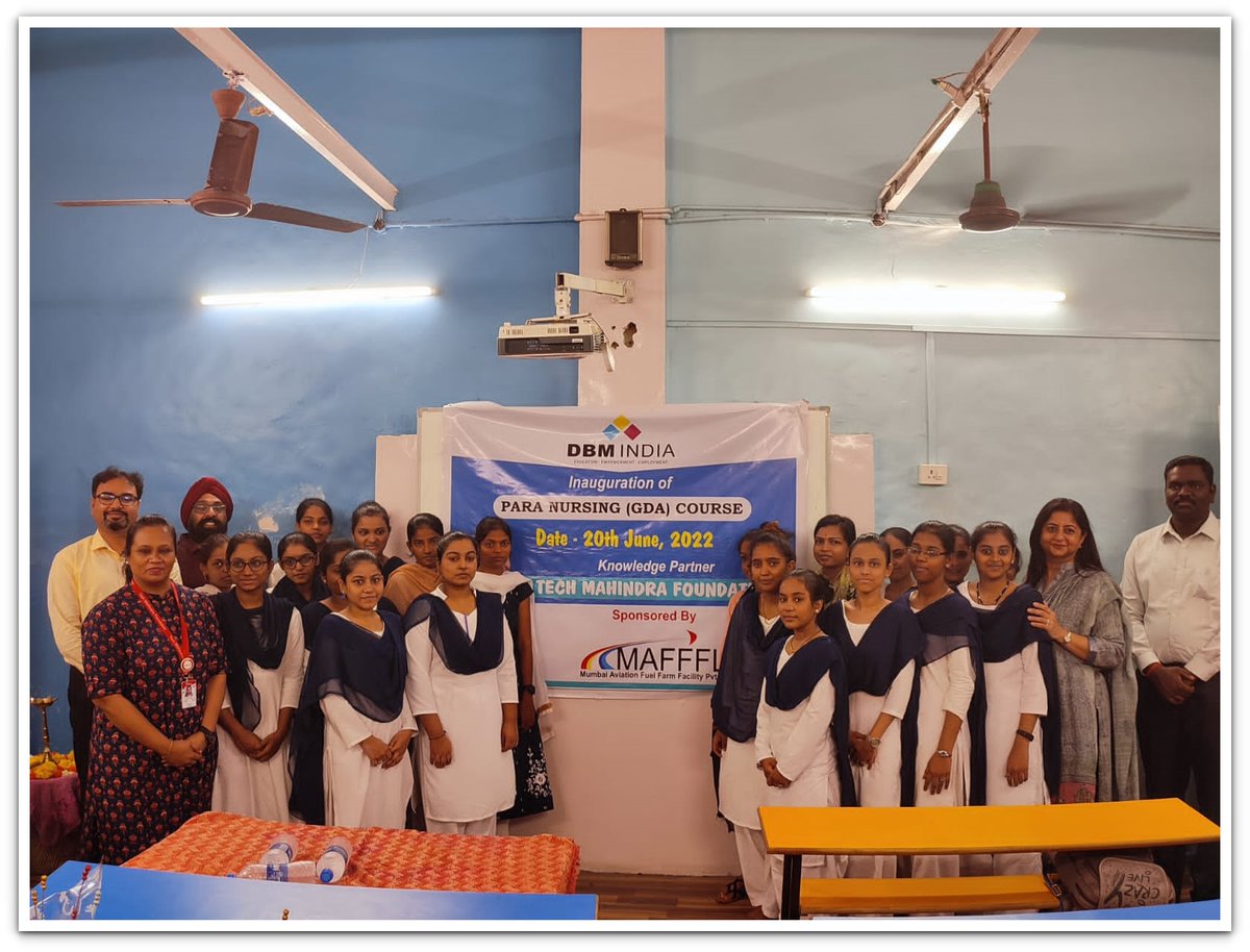 MAFFFL_Mumbai's tweet photo. Inauguration of batch of General Duty Assistance (GDA) para nursing Course on 20th June, 2022, to empower the beneficiaries in the area of health care, under MAFFFL'S CSR initiatives through Navasrushti International Trust (DBM India)!
#MAFFFL #CSRintiative #dbmindia https://t.co/3CSgbmhUyl