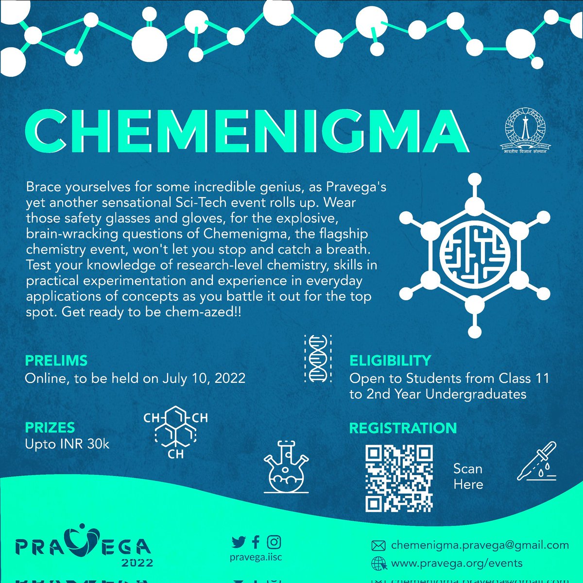Scan the QR code to register Or Register - pravega.org/scitech/chemen…