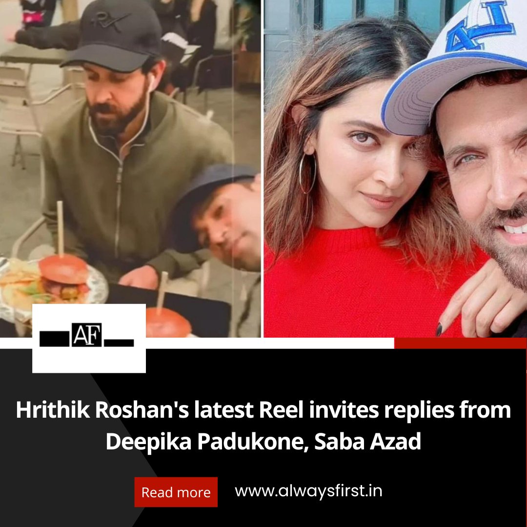 alwaysFTweets's tweet photo. Hrithik Roshan recently shared a video of him having lunch with his team. Saba Azad, Deepika Padukone, and Rohit Saraf among others reacted to it.

#HrithikRoshan #DeepikaPadukone #SabaAzad #RohitSaraf
#bollywoodFans #Bollywoodnews #Celebrity #Celebrutynews #alwaysafirst https://t.co/oNFXVwXiR5