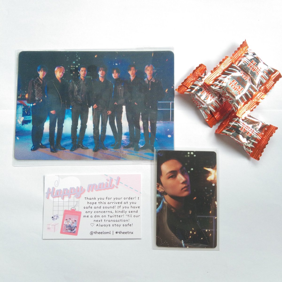 forcornjay's tweet photo. 💌
#4heetnx
Hello @4heeloml! d:s pob arrived today! Thank you so much for these steal fries Jay pc and Enhypen lenti. Thank you also for packing it safely and for the freebies🫶 https://t.co/Pm0M1kGnLe