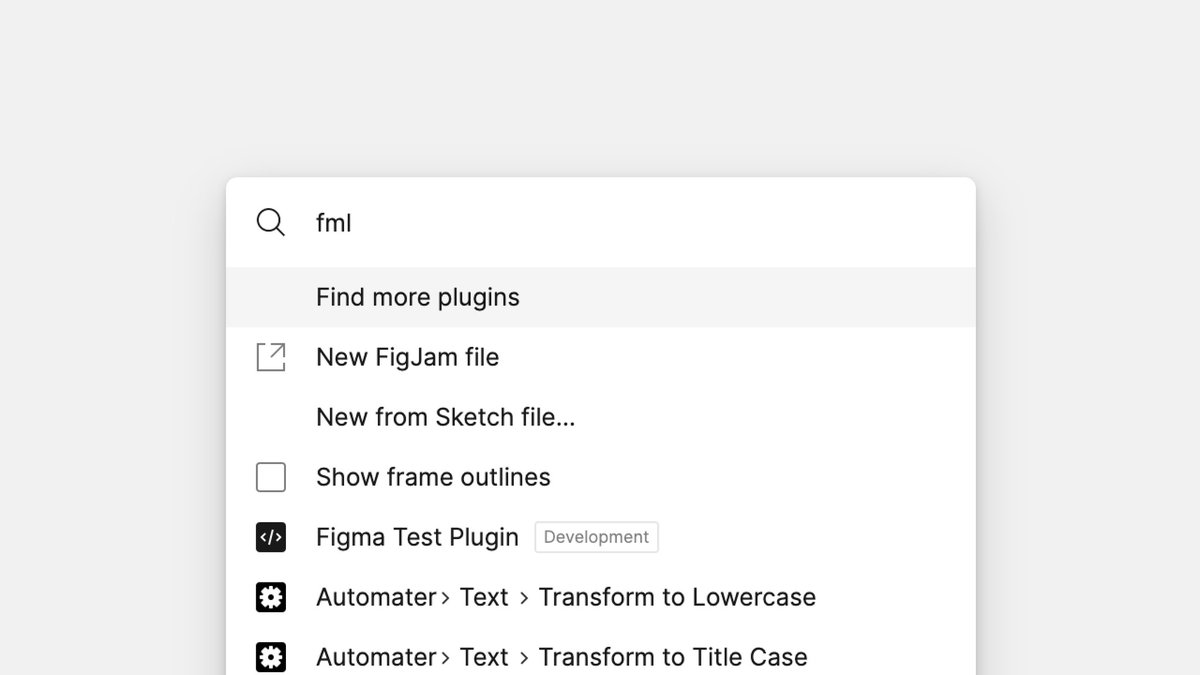 gleb_sexy's tweet photo. I found that the quickest way to open the new @figma plugins panel is to search “FML”. 💀 

💕 Vote if you too want a shortcut for this: https://t.co/waxExMKMrJ https://t.co/lVQr62aCbi