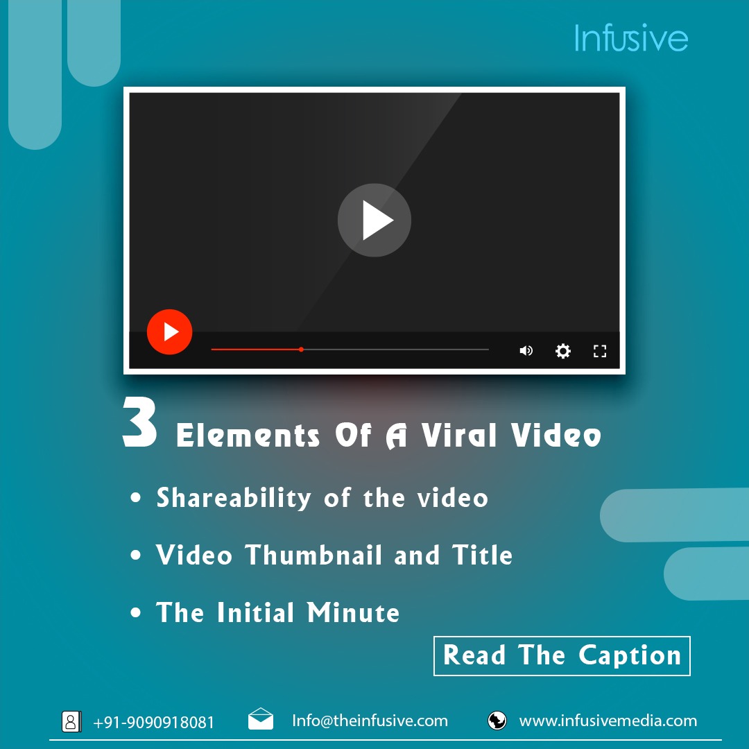 DigitalInfusive's tweet photo. What you should be concentrating on is the following:
Share ability of the video
Make sure your video contains the relevant and humorous qualities that encourage
sharing. The algorithm will suggest video more frequently as viewer sharing. https://t.co/r5dNjD9SFG