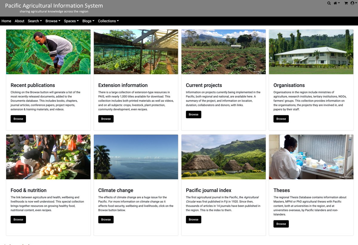 The Pacific Agricultural Information System (PAIS) is a great resource for researchers and extension officers in the pacific region PAIS is supported by <a href="/ACIARAustralia/">ACIAR</a> and can be accessed at thepais.net/pais