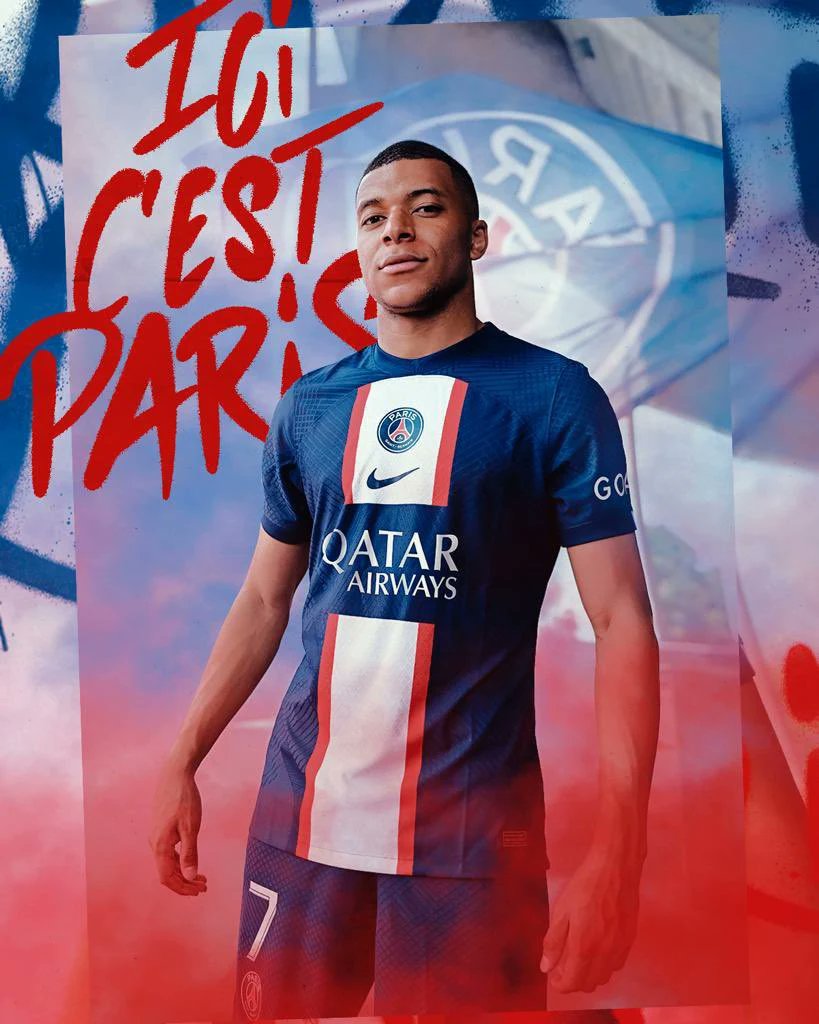 skworldfootball's tweet photo. PSG have dropped their home kit for the 2022-23 season. 🔥
#PSG #Newkitrelease #Messi𓃵 #Mbappe https://t.co/D03pgioFoC