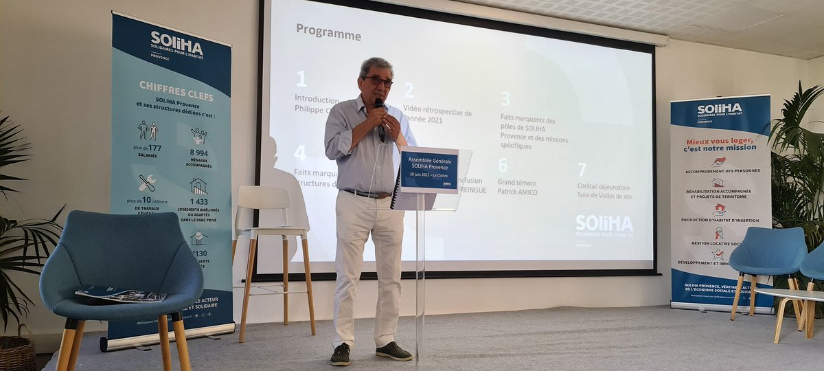 L'assemblée generale de SOLIHA  Provence. Remarquable sur le fond et la forme. J'y ai exprimé notre satisfaction sur la qualite de nos partenariats , et rappelé que c'est collectivement et dans la proximité que nous gagnerons ensemble la bataille contre l'Habitat Indigne !