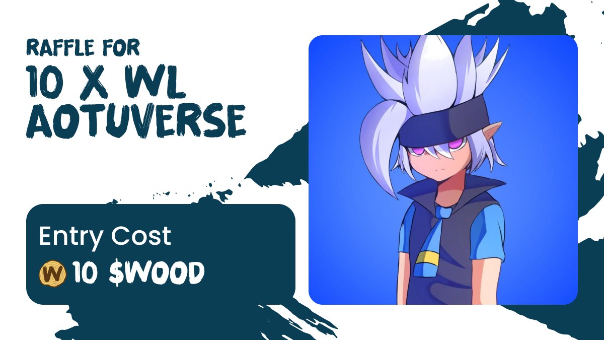 mindfolkART's tweet photo. We've just added 10 whitelist spots for @AotuverseNFT to the Kingdom Fair raffles!

Enter 🔗 https://t.co/jdX5HWp4PE
10 $WOOD per entry https://t.co/1gerqbRZB2