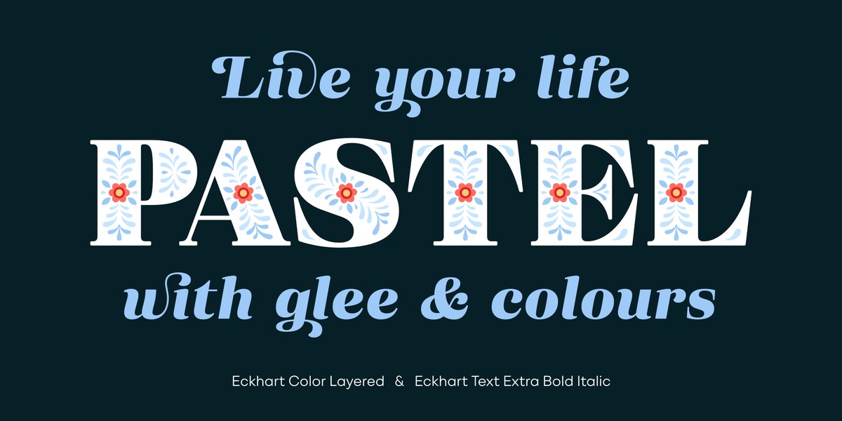 Eckhart Color, a beautiful new layer font family from ROHH, one of the new foundries to join ILT yesterday. 

Get it on ILT: fonts.ilovetypography.com/fonts/rohh/eck…