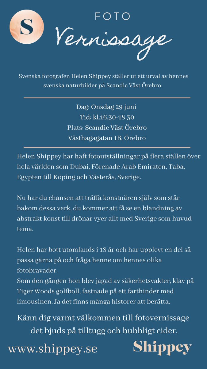 hshippey's tweet photo. Fotovernissage idag på Scandic Hotel Väst. Vore kul att träffa dig. #fotovernissage https://t.co/X6tFxS45tP