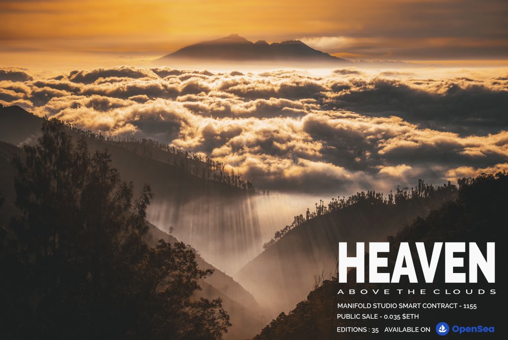 Aniltprabhakar's tweet photo. 🏃‍♂️Final lap; there are 4 more editions available to be part of my NFTJourney. 

Thank you all for your tremendous support &amp; Love ❤️

✨Heaven above the clouds ✨

✨Total -35 Editions 

✨Sold - 31 Editions 

✨Available - 4 Editions

✨Price - 0.035 $ETH

✨Link 👇🏻👀

#EDITIONS https://t.co/xa4RwC39vY
