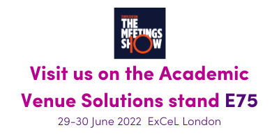 Today's the day! <a href="/MeetingsShow/">The Meetings Show</a> here we come! 

Come visit us on the <a href="/academicvenues/">Academic Venue Solutions</a> stand E75 and let's talk events and conferencing at Keele!