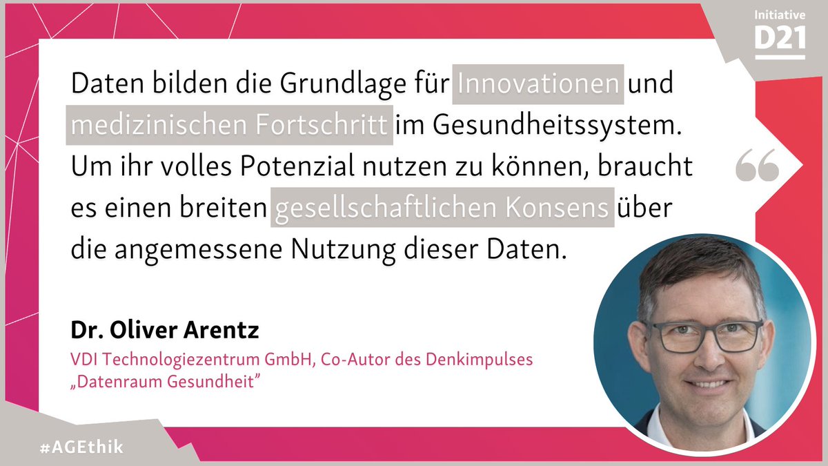 Ethische Prinzipien für einen Datenraum Gesundheit

food for thought: vditz.de/newsroom/news-…

👏<a href="/AnneroseNisser/">Annerose Nisser</a> <a href="/BennoHerrmann/">Benno Herrmann</a> <a href="/technikzukunft/">VDI Technologiezentrum GmbH</a> @kontemplationus <a href="/iRightslab/">iRights.Lab</a> Sarah Becker <a href="/Andre_Nemat/">André T. Nemat</a> @i_d_i_g_i_T  Nick Schneider <a href="/BMG_Bund/">Bundesgesundheitsministerium</a> <a href="/LSMueller/">Lena-Sophie Müller</a> @BlachettaMarie <a href="/initiatived21/">Initiative D21</a>