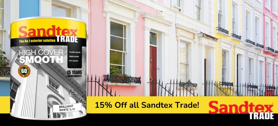 paintdirectcouk's tweet photo. It's the perfect time to paint the outside of your home. With 15% off all @Sandtex_UK trade products, you can protect your home for longer against all the elements.

Hit the link below to shop the range!
https://t.co/uD4N1nfgwj https://t.co/x1LgmshtPE
