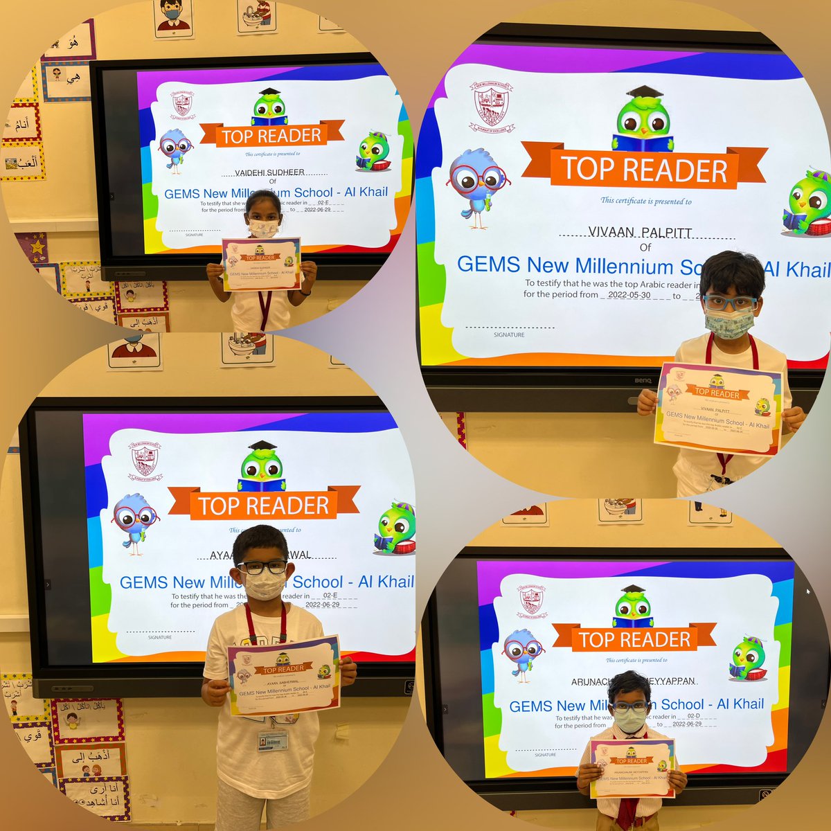 تهانينا  للأبطال (فيفان ، آرنوشلم، أيان ، فيديهي) من الصف الثاني   (2E,2D,2C)لحصولهم على شهادة القارئ المتميز من خلال موقع <a href="/3asafeerCom/">3asafeer</a> 👏أحسنتم  يا أبطال 🦸🏻‍♀️ 🦸‍♂️ 👏👏 . 
<a href="/Fatima_Martin/">Fatima Martin</a> 

<a href="/Susanna_Porob/">Susanna Porob</a>

<a href="/NMSArabic/">Arabic_NMS</a>