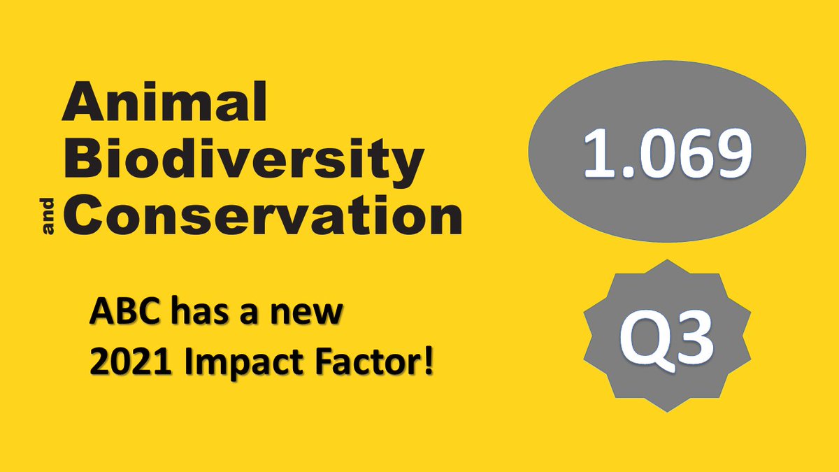 We are proud to announce that #ABC has been ranked with an improved Impact Factor of 1.069. It ranks now Q3 in JCR "Biodiversity Conservation" category! 
Thank you for all your contribution and support. museucienciesjournals.cat/en/abc