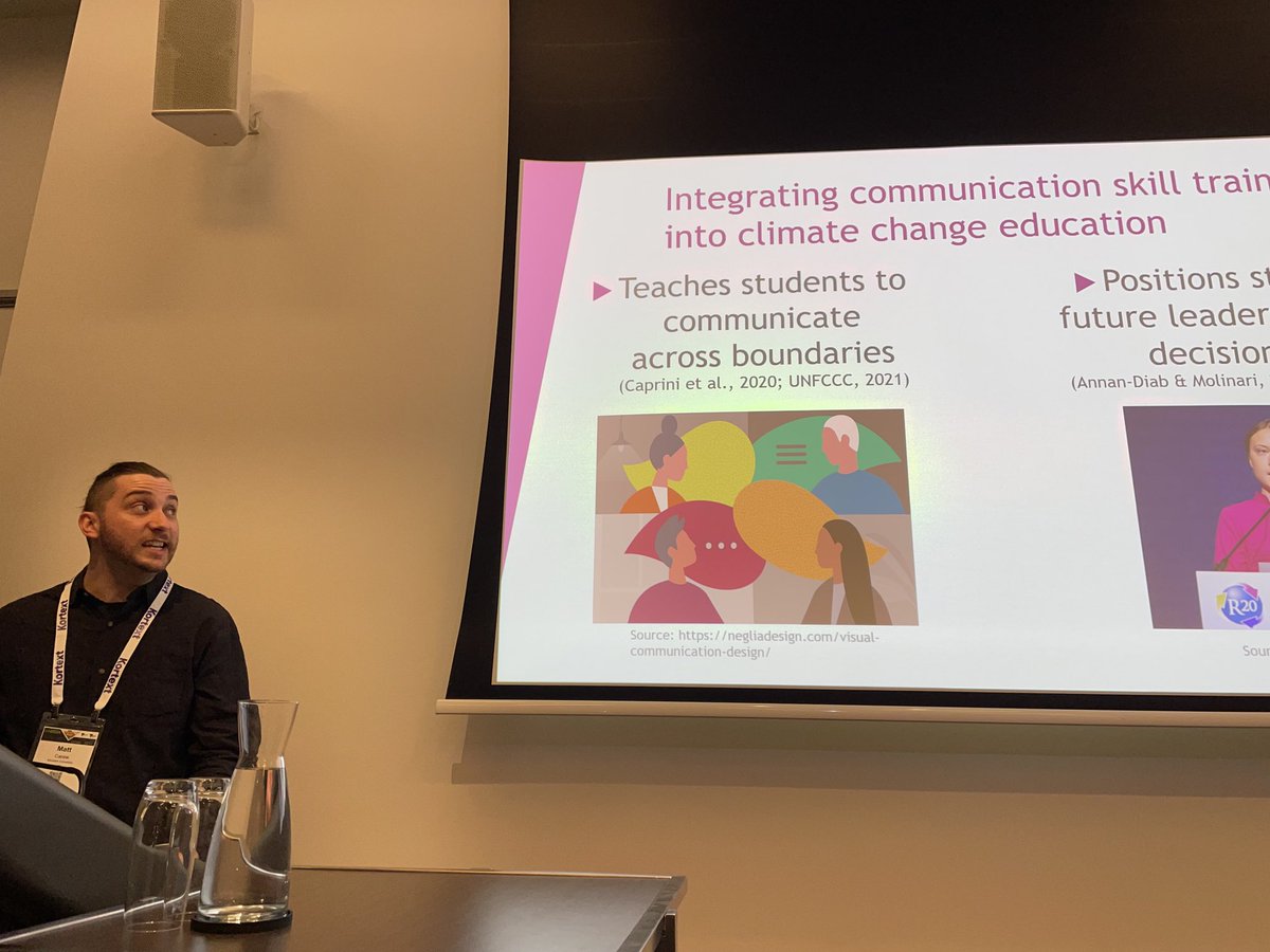 Great to see presentation on the first study in ⁦<a href="/MattCarewCCE/">Matt Carew</a>⁩ PhD project on teaching communication for climate change in university courses, at #HERDSA2022 today. What an important topic.