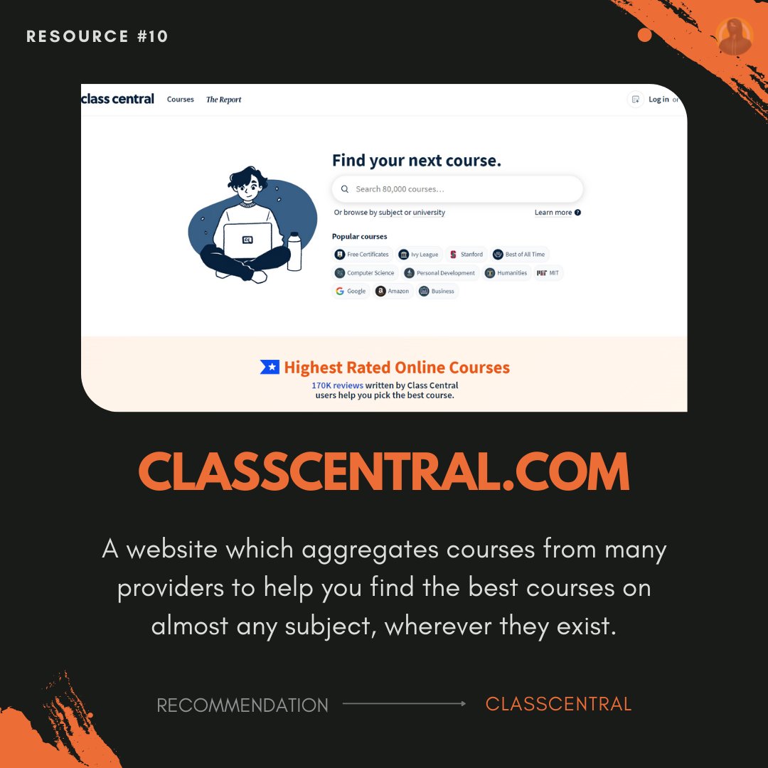 Known4Tech's tweet image. Direct Link: classcentral.com

Credits: @classcentral 
.
.
.
Tags🏷️
#classcentral #course #online #faang #certification #recommended #onlinecourse #website #tech #tips
.
.
.
Follow @known4tech for more 🚀✅