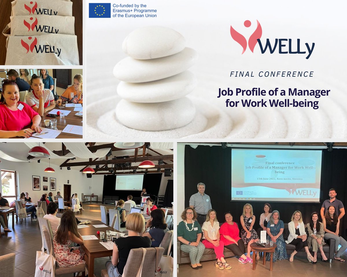 ProjectWelly's tweet photo. On Wednesday June 15, 2022, in Novo mesto, the final conference of the WELLy project, which addresses the impact of the physical and psychosocial work environment on the health and well-being of employees, took place. 🤩👍
Check out all the materials at: https://t.co/tGKKh59Q5K https://t.co/J0VbHvuEpj