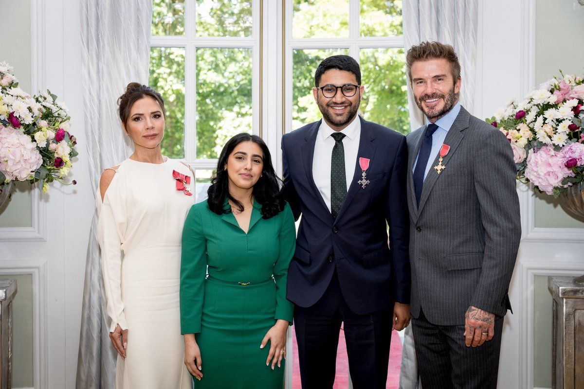 saeedatcha's tweet photo. When the Atcha’s met the Beckham’s 📸: @BBC @PA https://t.co/KbefNxpo2k