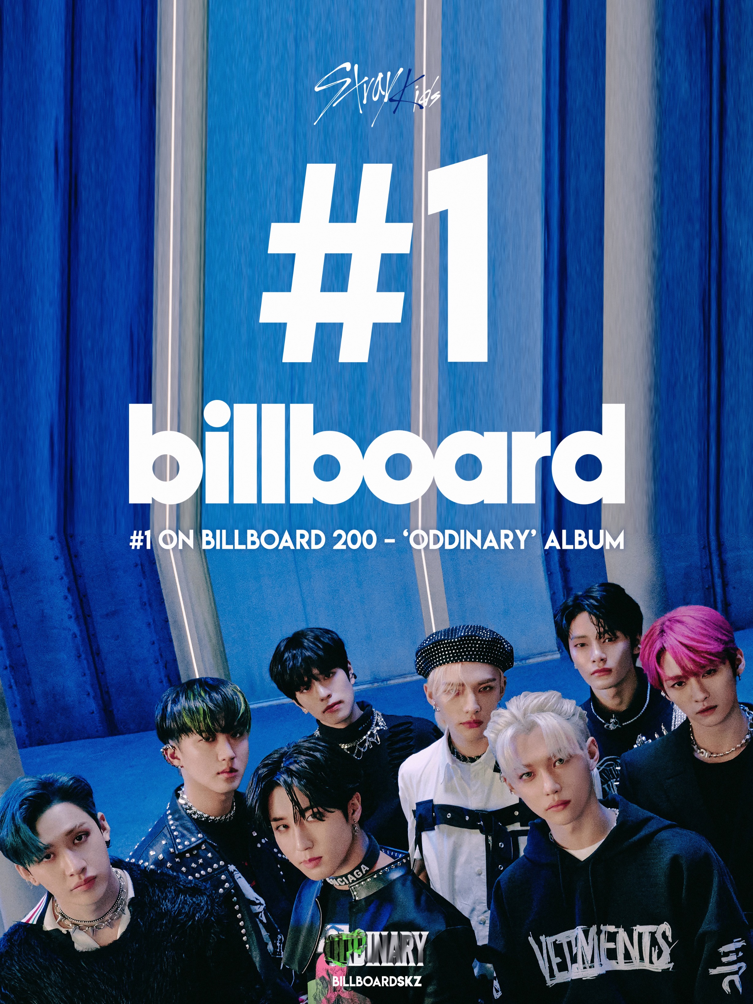 Stray Kids ＃1ビルボード200 ＃1ビルボードホットアルバム
