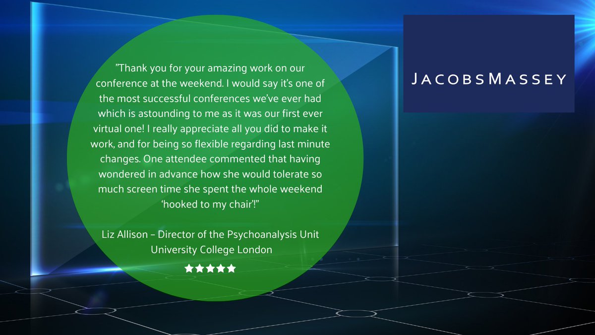 JacobsMassey's tweet photo. Another very satisfied and happy client! Great #feedback and always a pleasure working with the events team @UCL
#positivefeedback #happyclient #eventsteam
#eventprofs #london #productionservice
#corporateevent #hybridevent #AVproduction
#digitalproduction https://t.co/dwCsE8CMYM