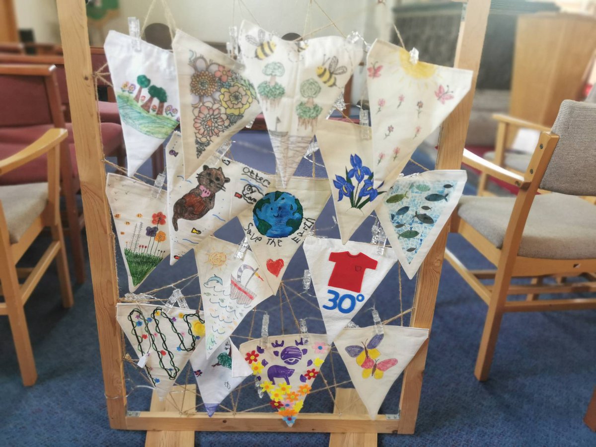 This is our last #EcoBunting post. More than 200 pennants; over 70 days of posts. What an amazing #communityproject! 
You can still see the bunting in church. #EcoChurch #environment <a href="/Guli_FD/">Guli Francis-Dehqani</a> <a href="/MessyChurchInHx/">MessyChurchInHornchurch</a> <a href="/LynneCullens/">Lynne Cullens</a> <a href="/ARochaUK/">A Rocha UK</a> <a href="/chelmsdio/">Chelmsford Diocese</a> <a href="/archbarking/">Chris Burke</a> <a href="/HornchurchLife/">Hornchurch Life</a>
