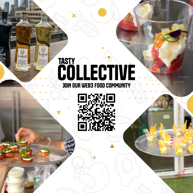 TastyCollective's tweet photo. Here's just a taste of what our #web3community is working on. We're combining amazing people, great vibes, and of course, food you'll dream about the next day. Join us with @itsomsidd and @hypedotday!