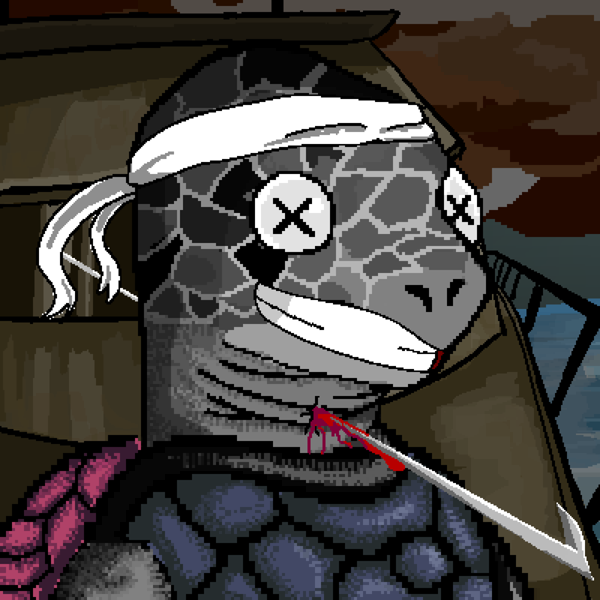 TrashyTurtlez's tweet photo. Today marks a sad day. One of our shamano trainees was shot by a spear fisherman today. She's in a better place - smiling because she is at peace with the il grand protectorre.
#nft #nftcommunity #sneakpeek #NFTdrop https://t.co/OnPLi4h01N