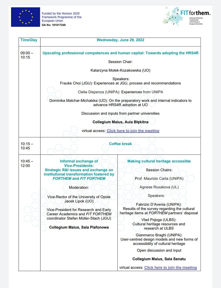 FitForThem's tweet photo. Second day at the FIT FORTHEM Mid-Term Conference.

Room packed and ready to start discussing about human capital with @KatKozakowska and speakers 💪

#fitforthem #forthem https://t.co/Gexqbv5jVZ