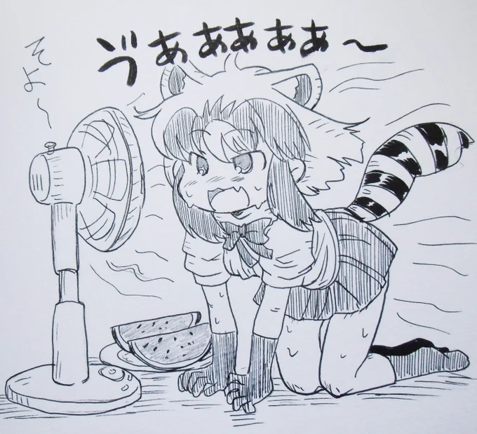 今日の暑いさん梅雨明けはやすぎィ!!#アライさん#けものフレンズ 