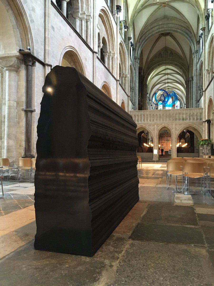 I’m delighted to see my sculpture Bearing Witness to Things Unseen installed <a href="/ChiCathedral/">Chichester Cathedral</a> as part of the show #togetherwerise2022 curated by Jacquiline Creswell. A dawn shadow cast from an ancient rock now removed.
Open daily until 6 Sept.