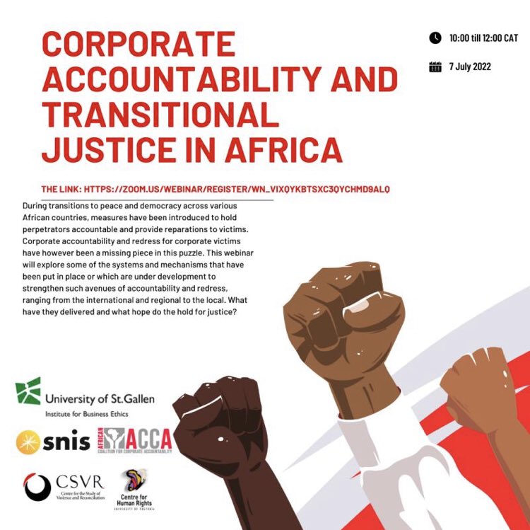 Don’t miss this webinar - exploring systems &amp; mechanisms put in place to strengthen corporate accountability and redress, ranging from the international and regional to the local. What have they delivered and what hope do they hold for justice? zoom.us/webinar/regist…