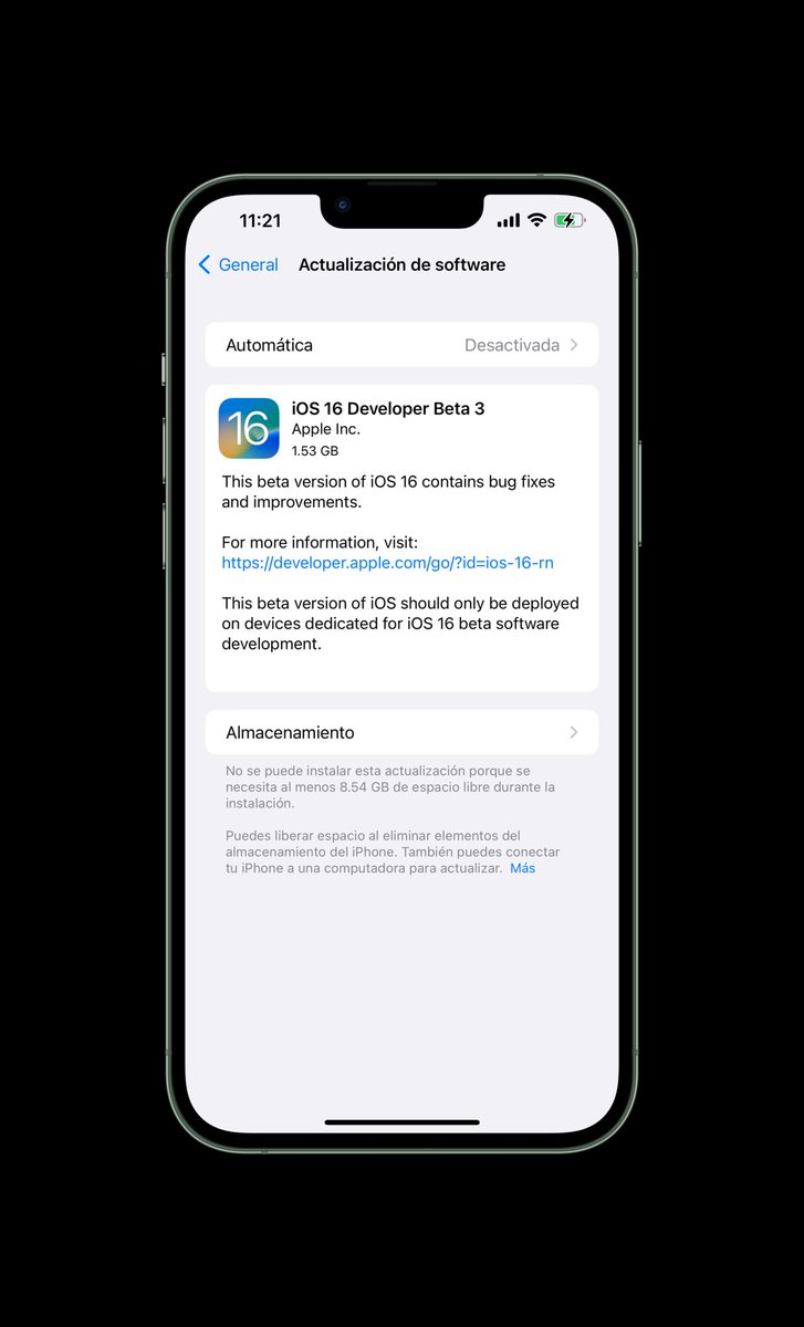 jeff_umanzor's tweet image. iOS 16 Developer Beta 3 Build is 20A5312g  has been released by Apple! #iOS16 #ios16beta3 #iOS16devbeta3