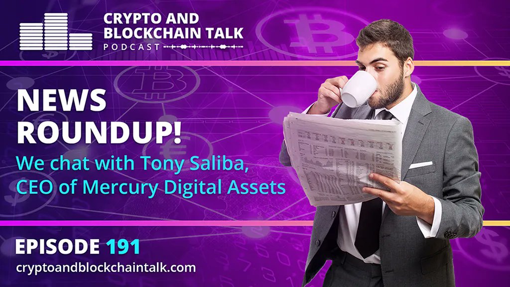 It's the NEWS roundup! Join Aviva, the host of #Crypto and #Blockchain Talk, as she talks nothing but news &amp; views with Tony Saliba, CEO of Mercury Digital Assets. This podcast is here to educate and innovate because we love and appreciate our listeners! buff.ly/3yjOuFV