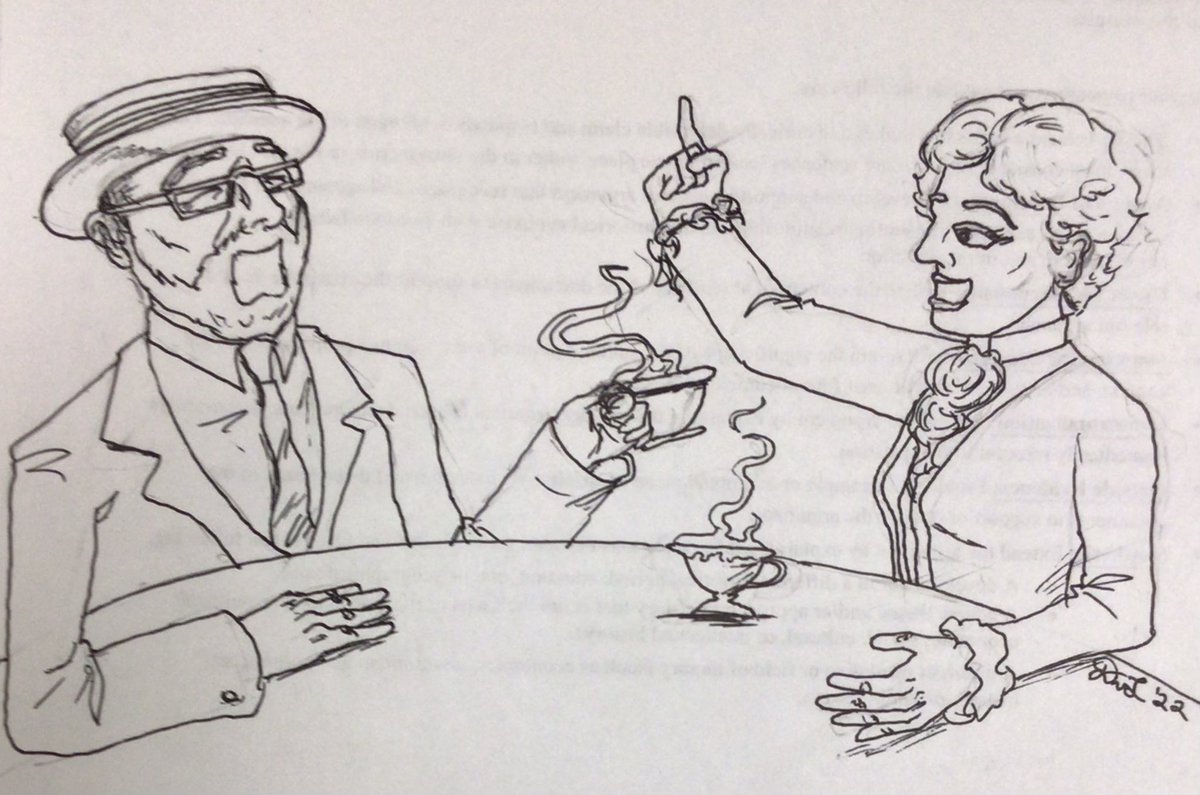 Let’s make it fun- first ten folks to pre-order A History of Women in Medicine and Medical Research from <a href="/penswordbooks/">Pen & Sword Books</a> let me know and I’ll sketch a cartoon of you and your favorite historical woman scientist! Here’s me having tea with Sofia Kovalevskaya! penandswordbooks.com/a-history-of-w…