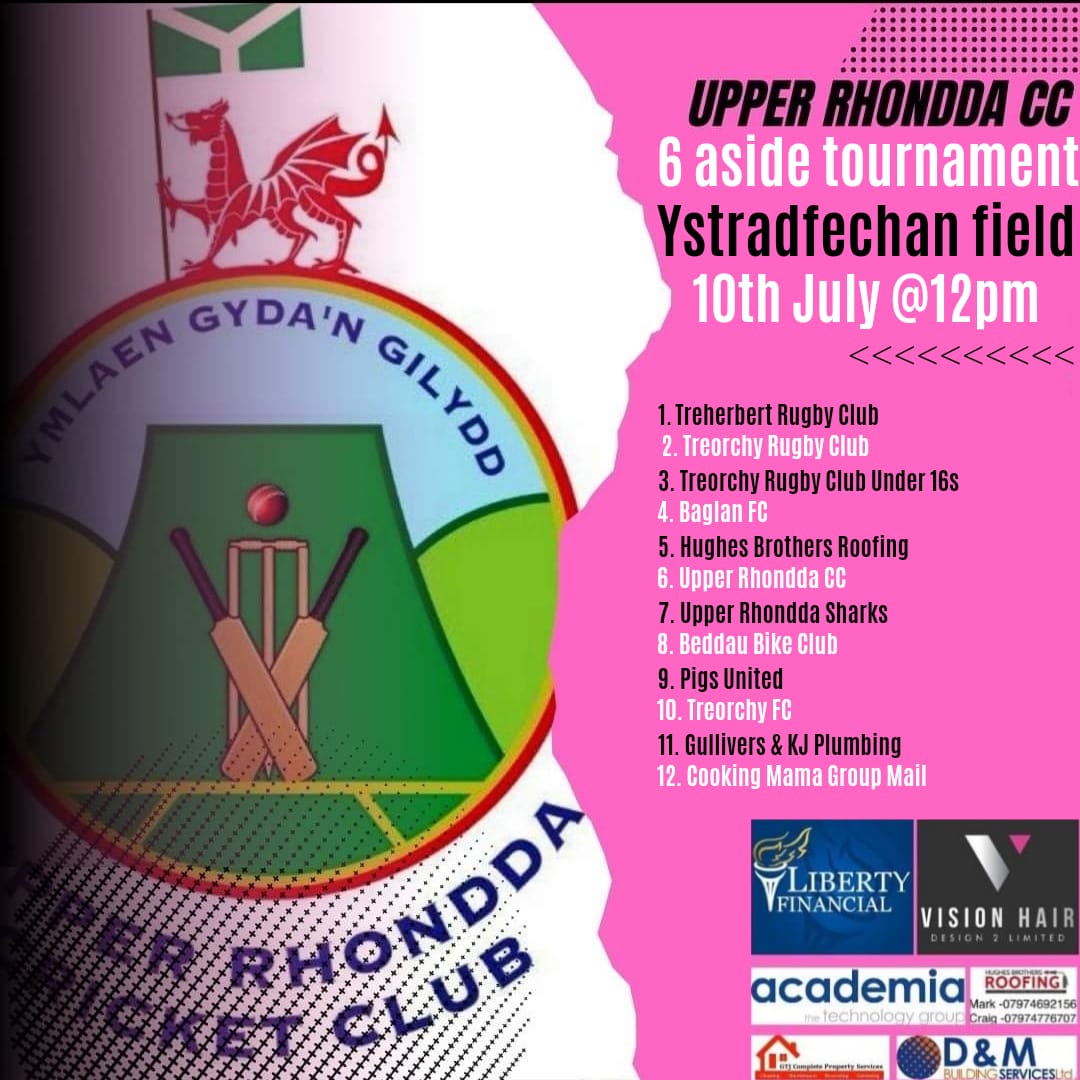 upper_rhonddacc's tweet photo. Join us this Sunday 10th July for what is going to be a great day of Cricket! https://t.co/Y9pFvoLij0