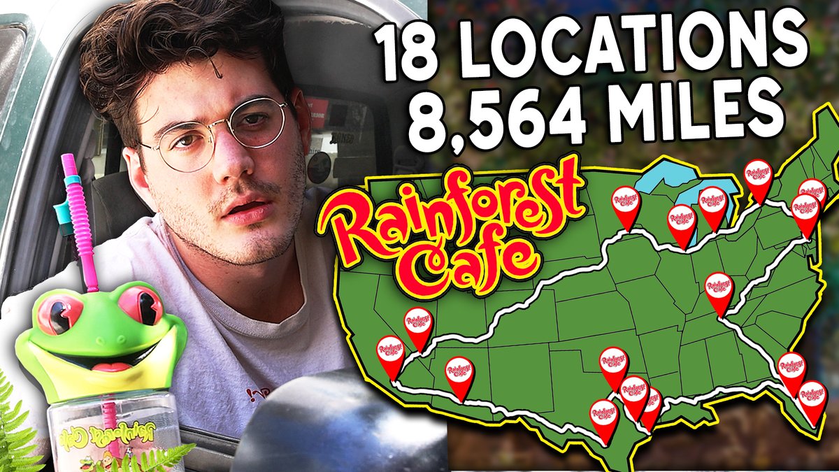 TedNivison's tweet image. About a year ago, I had the idea to drive around the nation to every single Rainforest Café left in North America. 

I have now made that a reality: youtu.be/7InqrH1TCI8