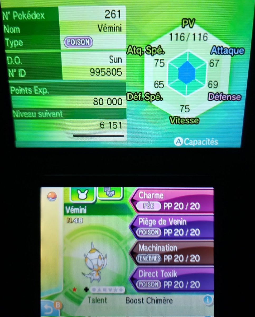 Apparition d'une magnifique larve d'abeille jaune &amp; blanc lumineux dans Ultra-Lune✨️
<a href="/Shiny_Hunters/">ShinyHunters</a>