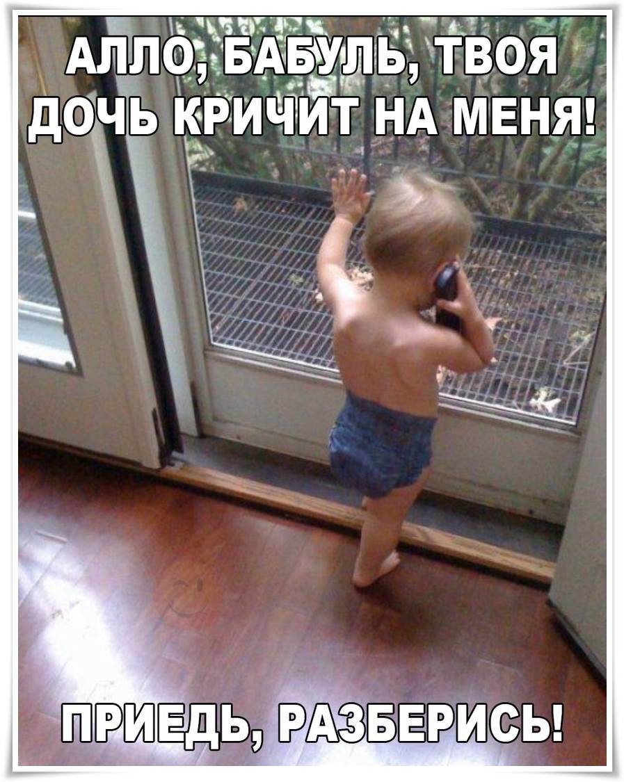 Алло бабуля твоя дочь кричит на меня