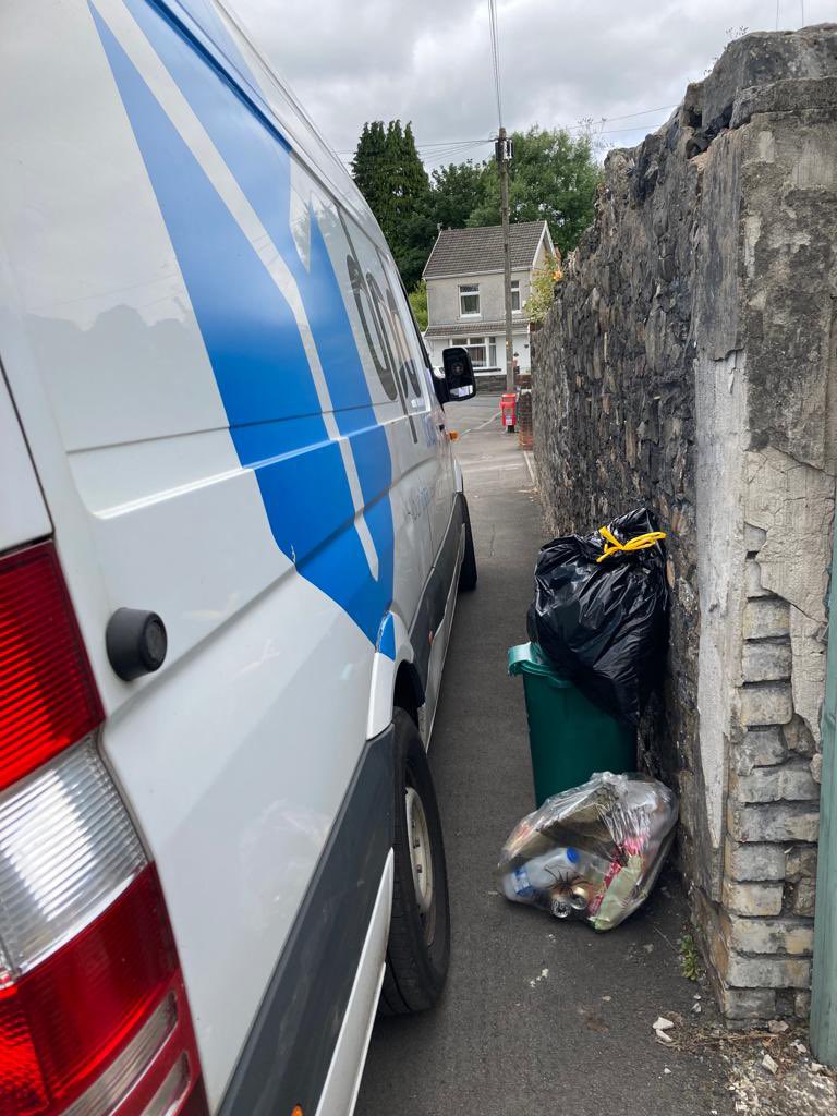 GavinTrayls's tweet photo. @DPDgroup_news  This has been parked outside my mother’s gate all day today. Would you like this outside the gate to your house? Please be considerate to the people in the community. https://t.co/t0p43KmIAi