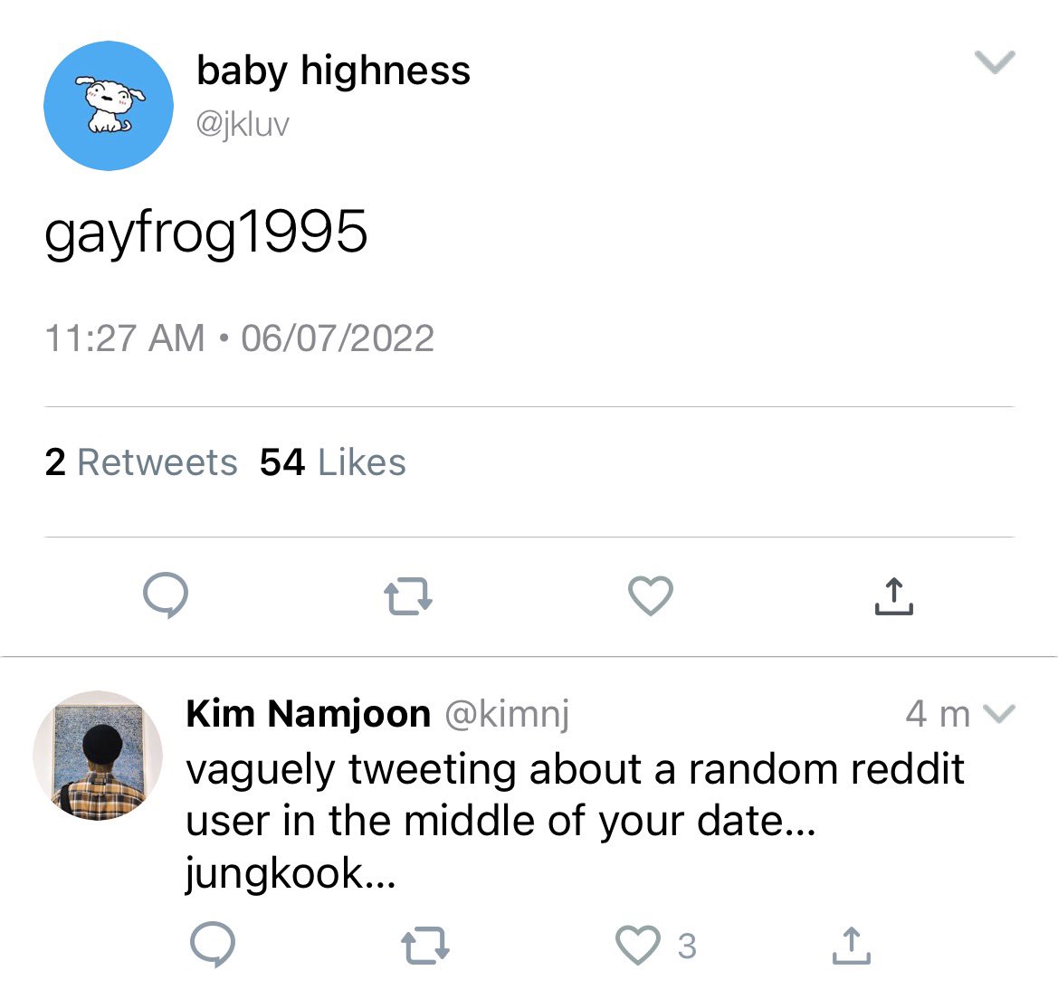 minjiiminie's tweet photo. taekook au—

taehyung and jungkook are avid users of reddit’s relationship advice posts despite having no relationship experience. they’ve developed a rivalry through many discussions on the forum, and when they finally land a blind date, it turns out it’s with each other. https://t.co/h7ZWzQZV6R