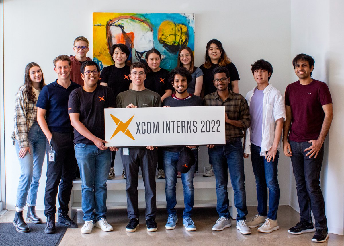 Take a look at our amazing 2022 XCOM Labs #interns! We're happy to have such an innovative group spending the summer with us as we invent the future. #KeepInventing