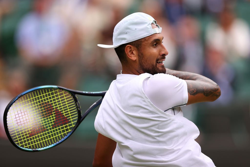 Nick Kyrgios beats Garin to reach his maiden slam semifinal. Will face either Nadal or Fritz #Wimbledon2022